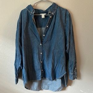 Oversized Denim button up shirt